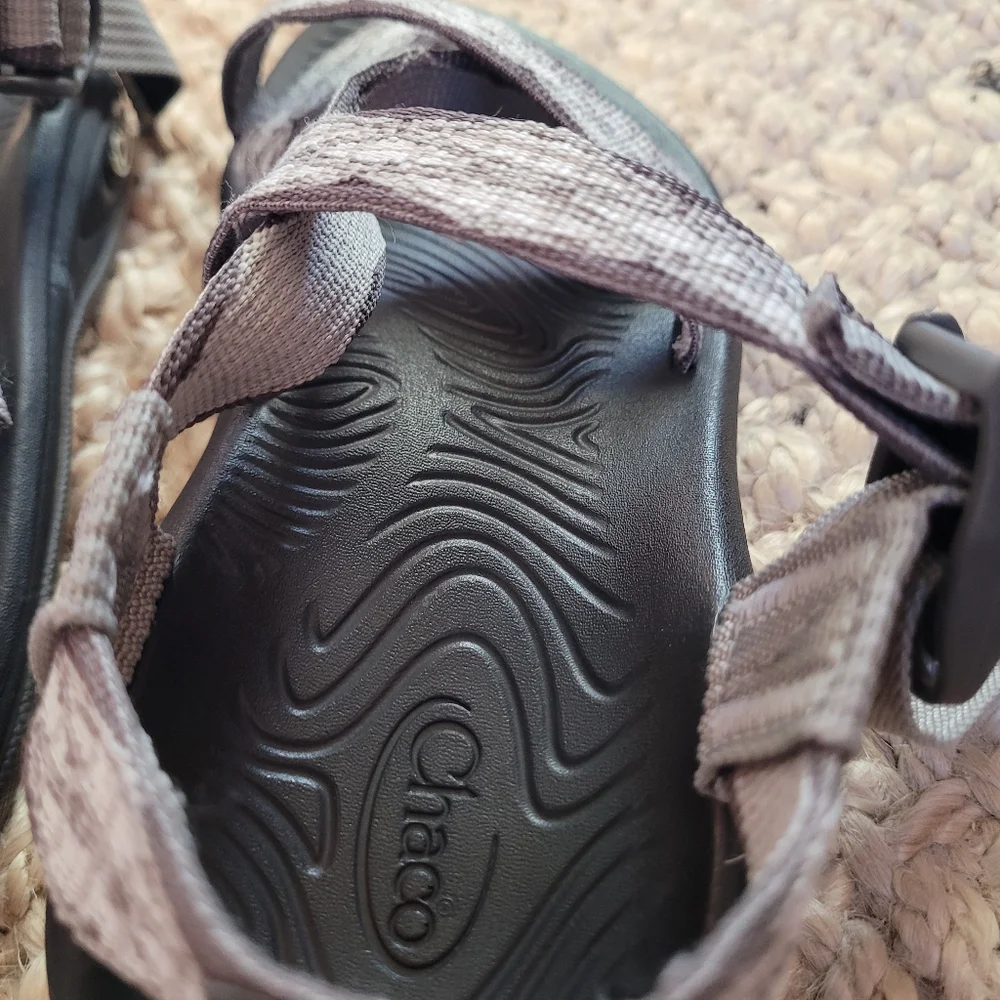 Chaco Women's Black Sandals with Light Purple Straps - Picture 4 of 14